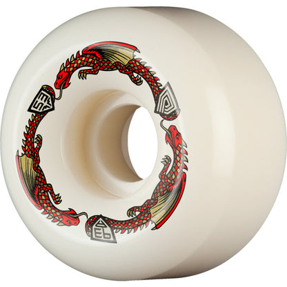 Powell Peralta | 53mm/93a 33mm Wide Dragon Formula V6 Skateboard Wheels - White/Red
