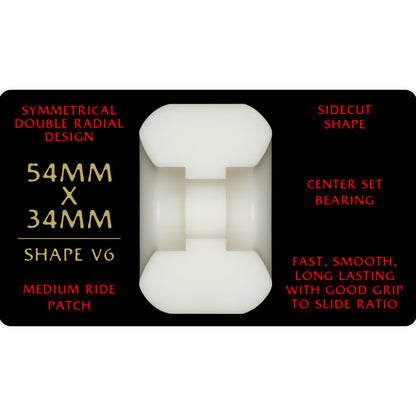 Powell Peralta | 54mm/93a 34mm Wide Dragon Formula V6 Skateboard Wheels - White/Red