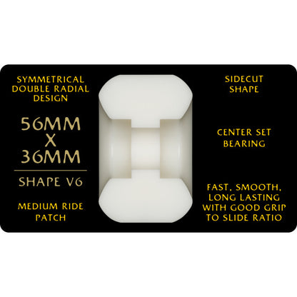 Powell Peralta | 56mm/95a 36mm Wide Mike Vallely Dragon Formula V6 Wheels - White/Yellow