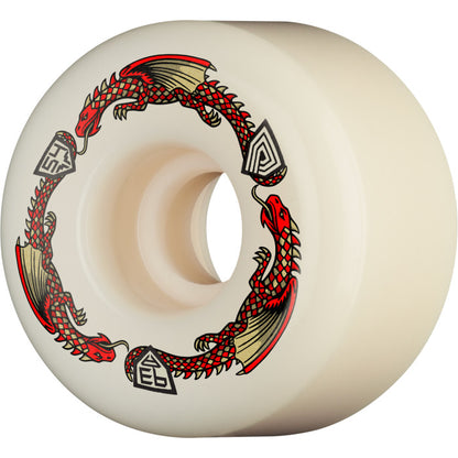 Powell Peralta | 54mm/93a 34mm Wide Dragon Formula V7 Skateboard Wheels - White/Red