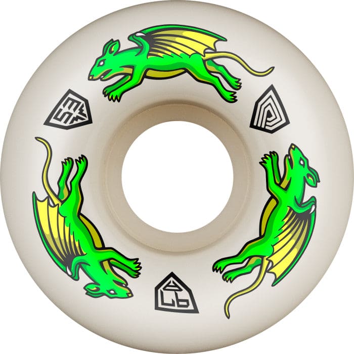 Powell Peralta | 53mm/97a Dragon Formula Nano Rats 53mmx34mm DF-97A Wheels - White