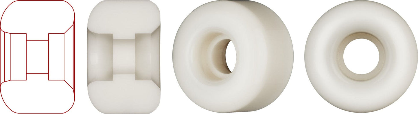 Powell Peralta | 54mm/93a 34mm Wide Nano Rat Dragon Formula - White (Misprinted as 52)