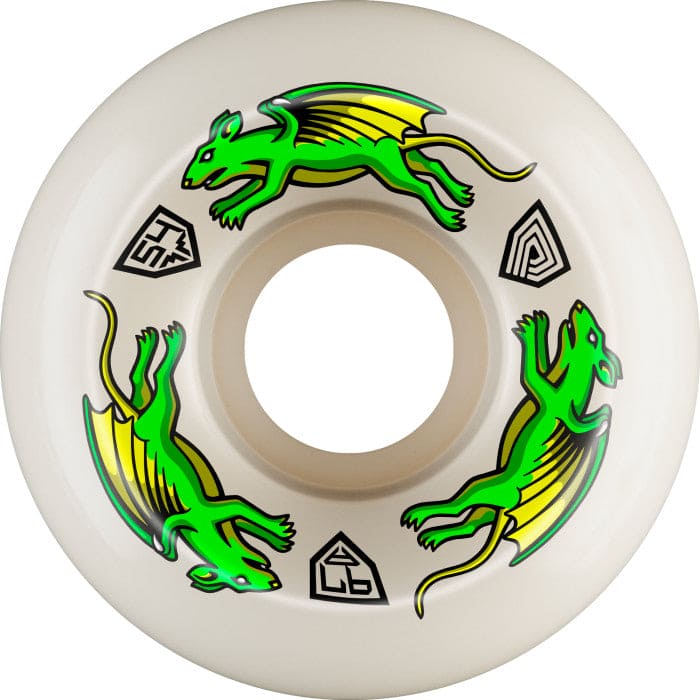 Powell Peralta | 54mm/97a Dragon Formula Nano Rats 54mmx34mm DF-97A Wheels - White