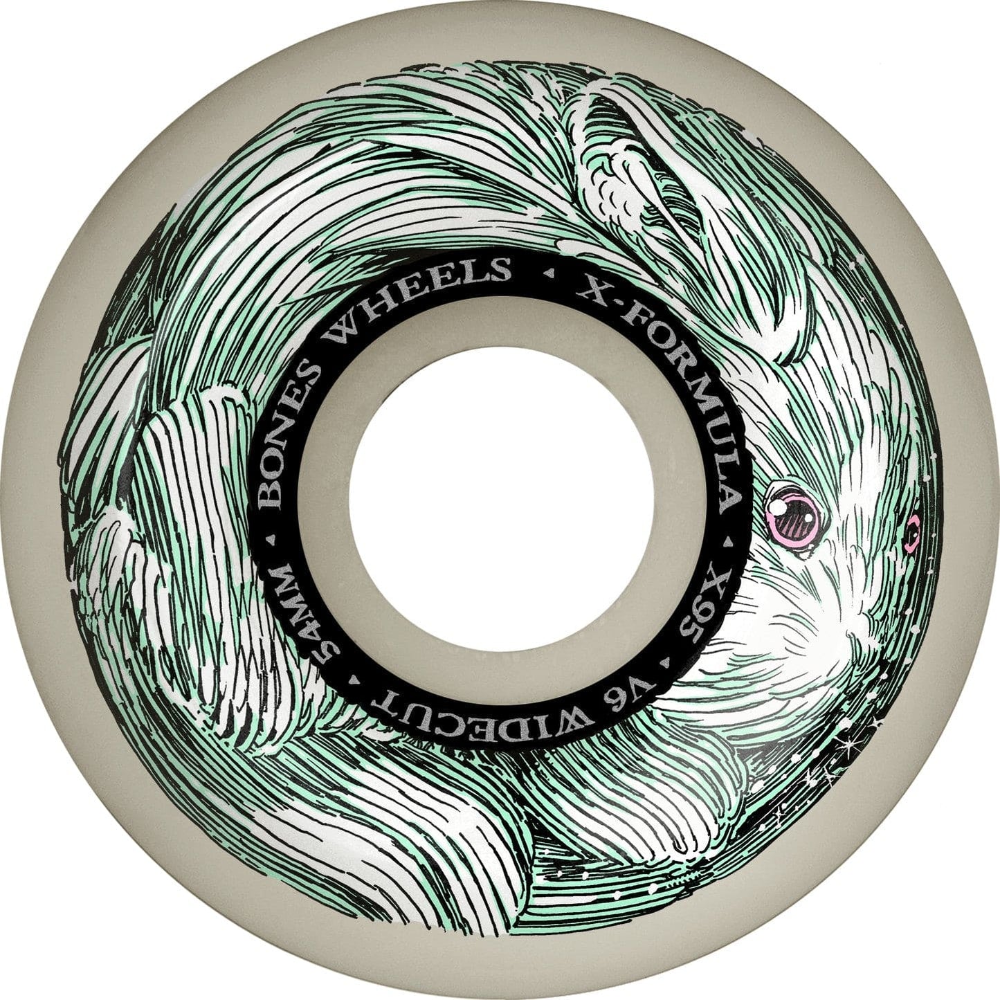 Bones | 54mm/95a Money Bunny X-Formula V6 Widecut Wheels - White