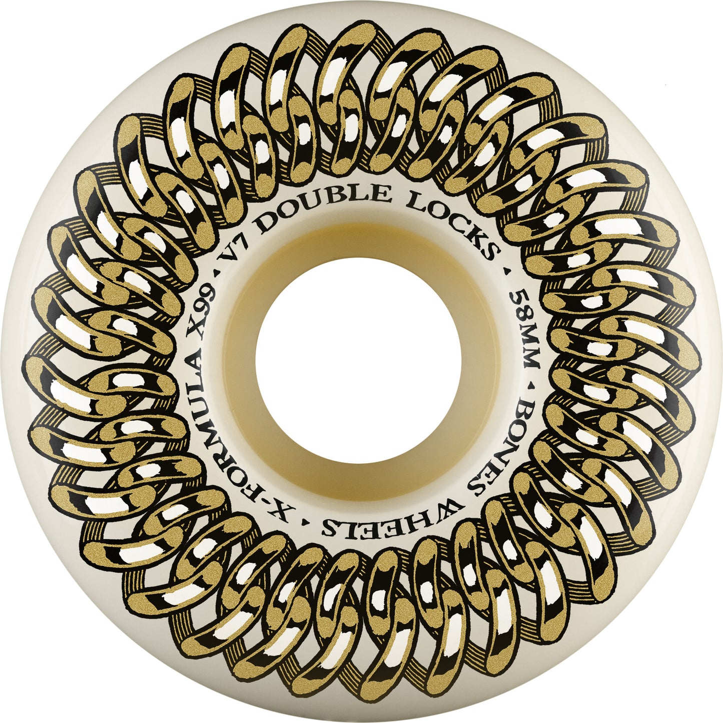 Bones | 58mm/X99a X-Formula V7 Double Lock Wheels - White