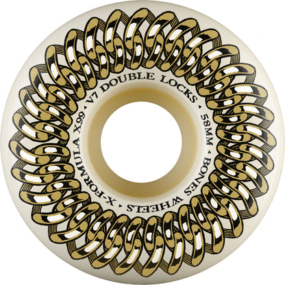 Bones | 58mm/X99a X-Formula V7 Double Lock Wheels - White