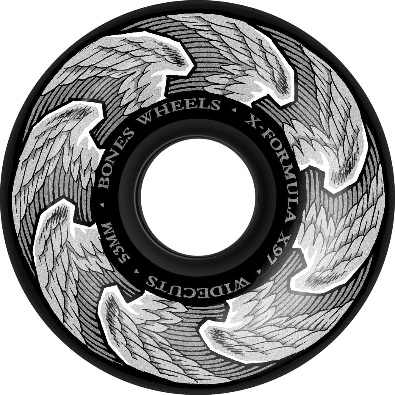 Bones | 53mm/97a Death Angels X-Formula x97 - V6 Widecut - Black