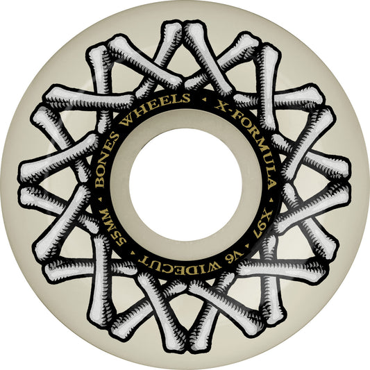 Bones | 55mm/X97a X-Formula V6 Wide Cut Wheels - White