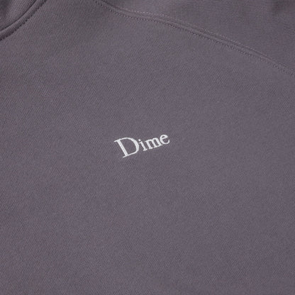 Dime | Classic Small Logo Heavyweight Zip Hoodie - Charcoal Grape
