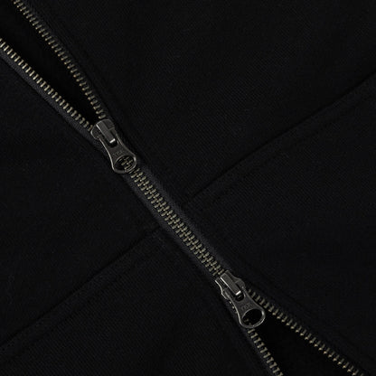 Dime | Classic Veins Zip Heavyweight Hoodie - Black