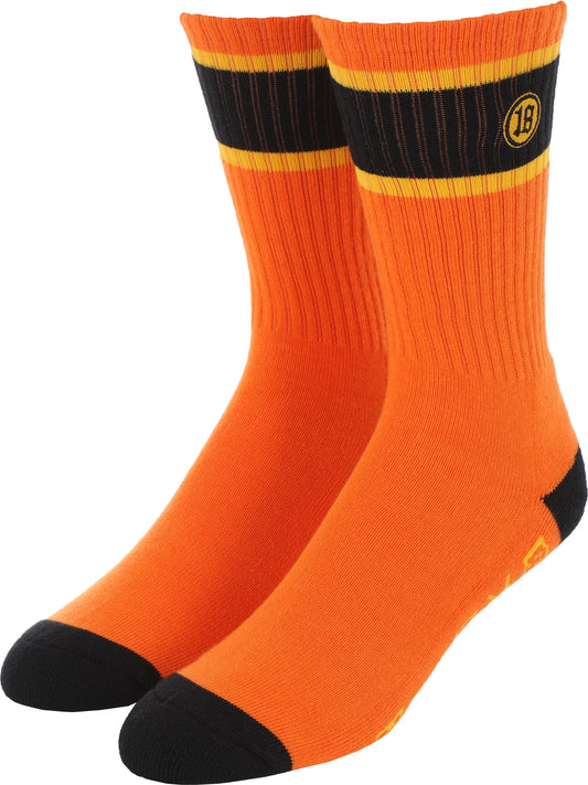 Anti-Hero | Hecho Por Skate EMB Crew Socks - Orange/Yellow/Black