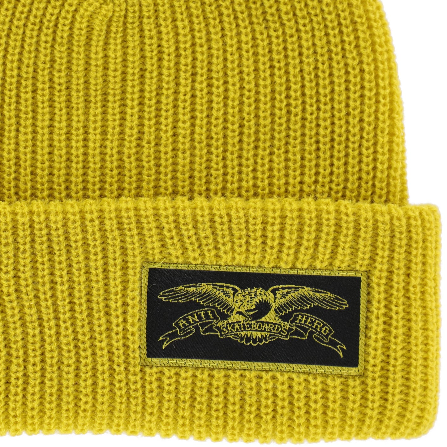 Anti-Hero | Stock Eagle Label Cuff Beanie - Yellow