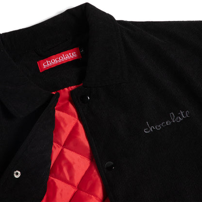 Chocolate | Corduroy Coaches Jacket - Black