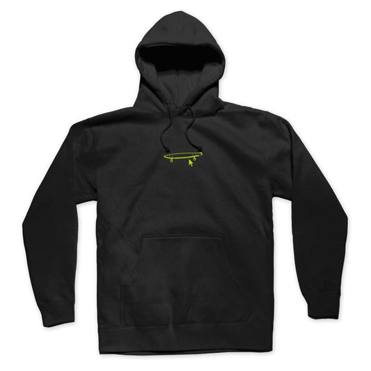 Crailtap | Neon Embroidered Logo Hoodie - Black