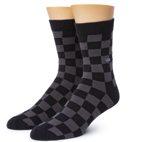 Vans | Checkerboard Crew Socks - Black/Charcoal
