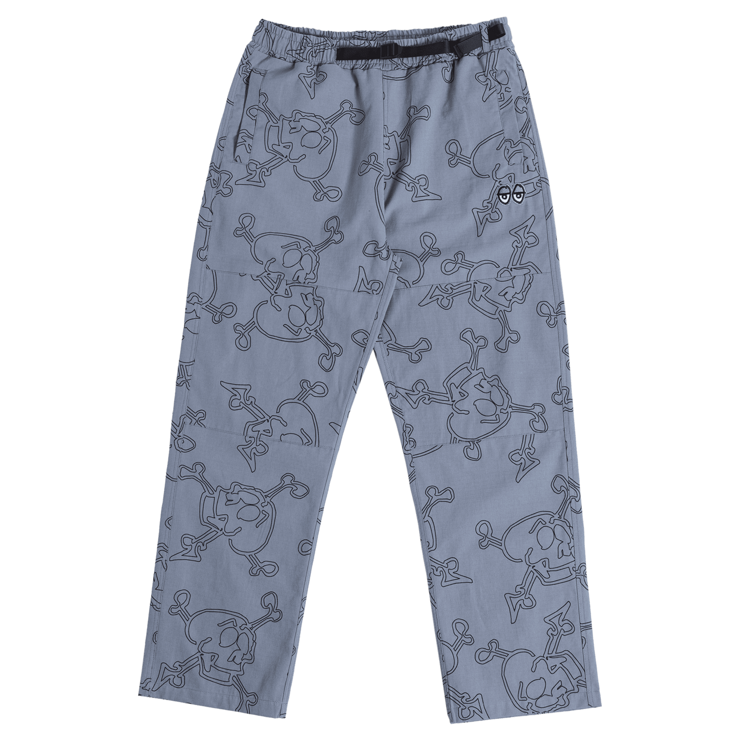 Krooked | Style Eyes Double Knee Ripstop Pants - Grey