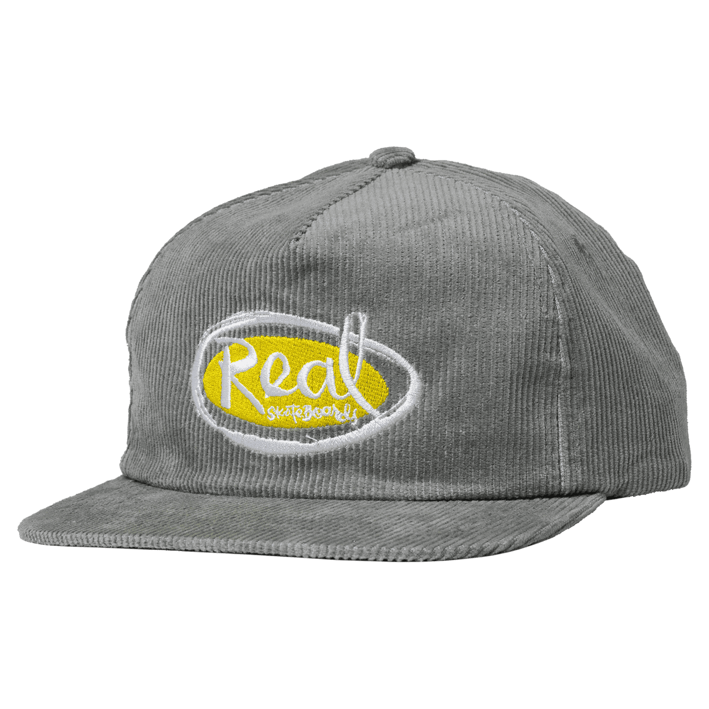 Real | Natas Oval Corduroy Snapback Hat - Grey