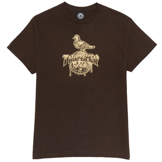 Thrasher | Anti-Hero Cover The Earth Shirt - Dark Chocolate