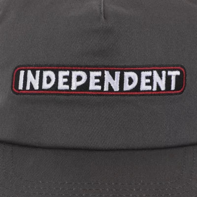 Independent | Bar Logo Snapback - Cement