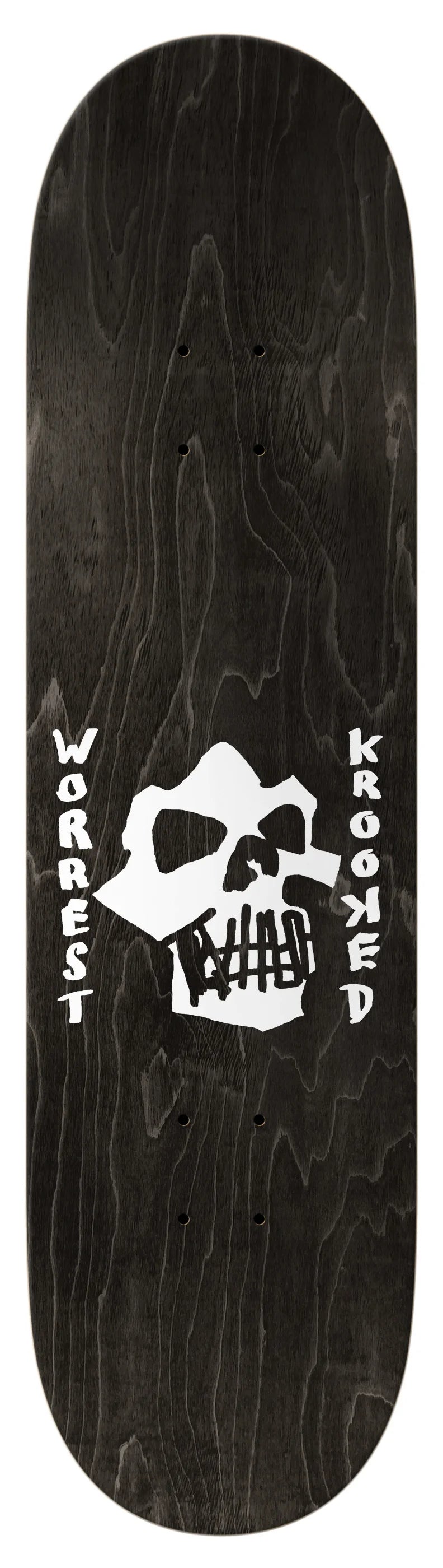 Krooked | 8.3" Twin Tail SLICK Worrest Skulls And Bolts Skateboard Deck