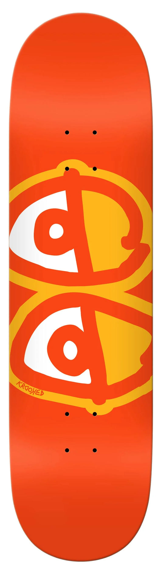 Krooked | 8.25" Team Eyes Orange Skateboard Deck