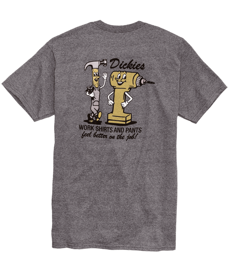 Dickies | On The Job Back Print Shirt - Charcoal Heather