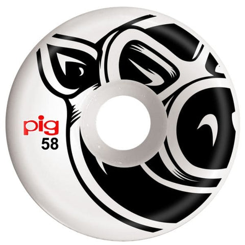 Pig Wheels | 58mm/101a Conical Natural - White
