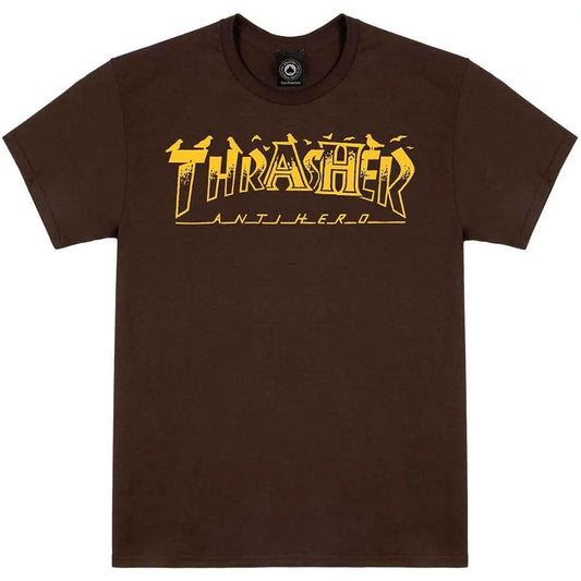 Thrasher | Anti-Hero Pigeon Mag Shirt - Dark Chocolate