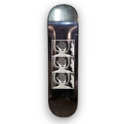 8.25" Screen Printed Uzumaki Head Swirl Skateboard Deck