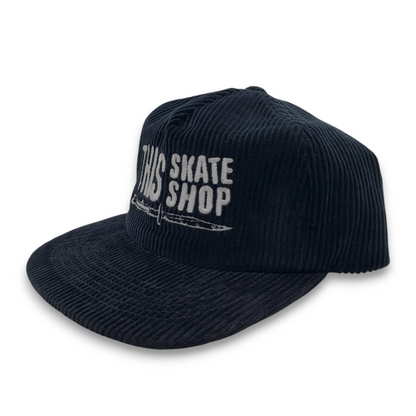 THIS | Single Dagger Corduroy Snapback Hat - Black