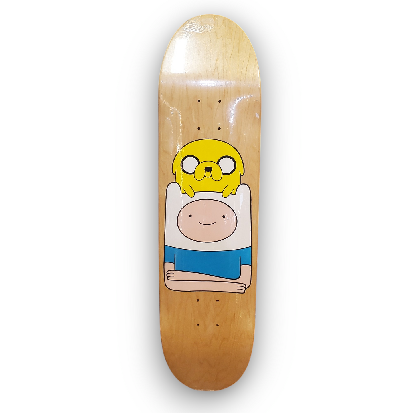 8.25" Screen Printed Adventure Time Finn And Jake Skateboard Deck Egg Shape