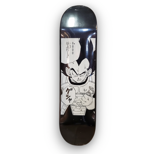 8.25" Screen Printed Dragon Ball Z Vegeta Over 8000 Skateboard Deck
