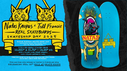 Real | 10.8" Skateshop Day 2025 Natas x Todd Francis Panther Guest Deck