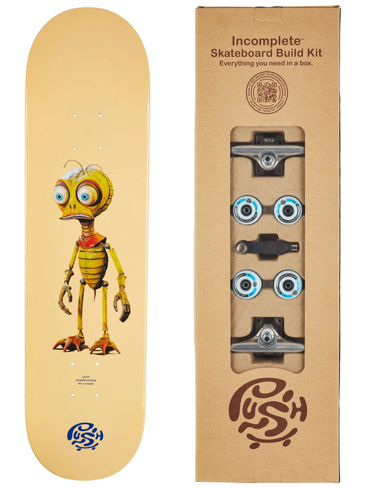 Push | 8.0" Bee Zombie "Incomplete" Skateboard - Peach