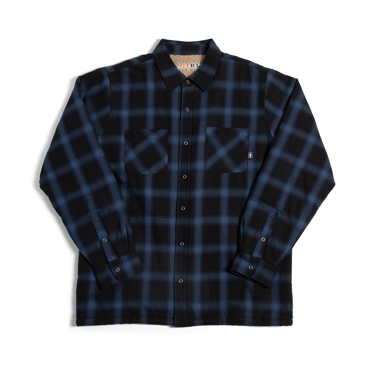 Girl | Sherpa Lined Flannel - Blue/Black