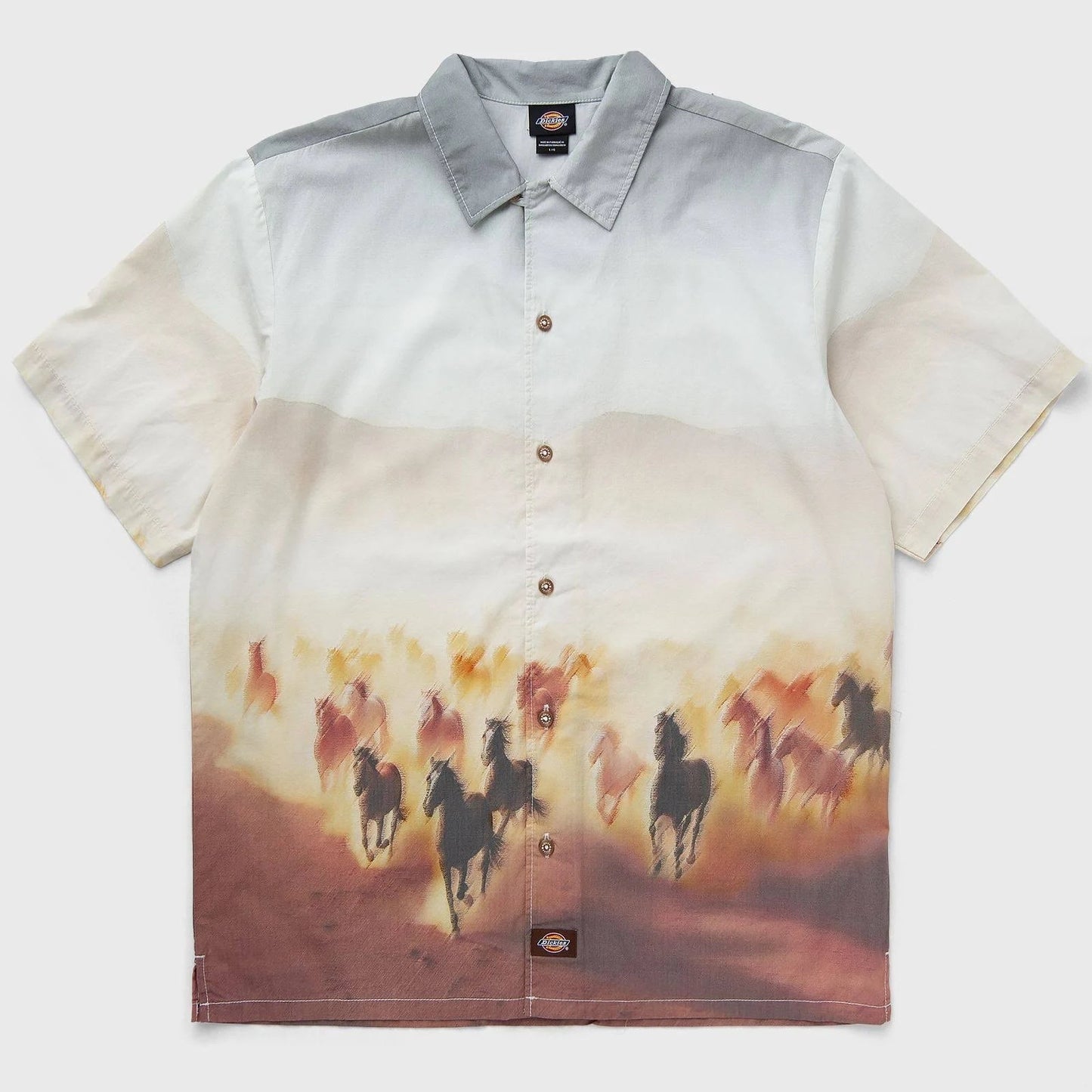 Dickies | Running Wild Short Sleeve Button Up  - Oak Buff
