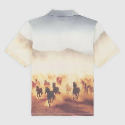 Dickies | Running Wild Short Sleeve Button Up  - Oak Buff