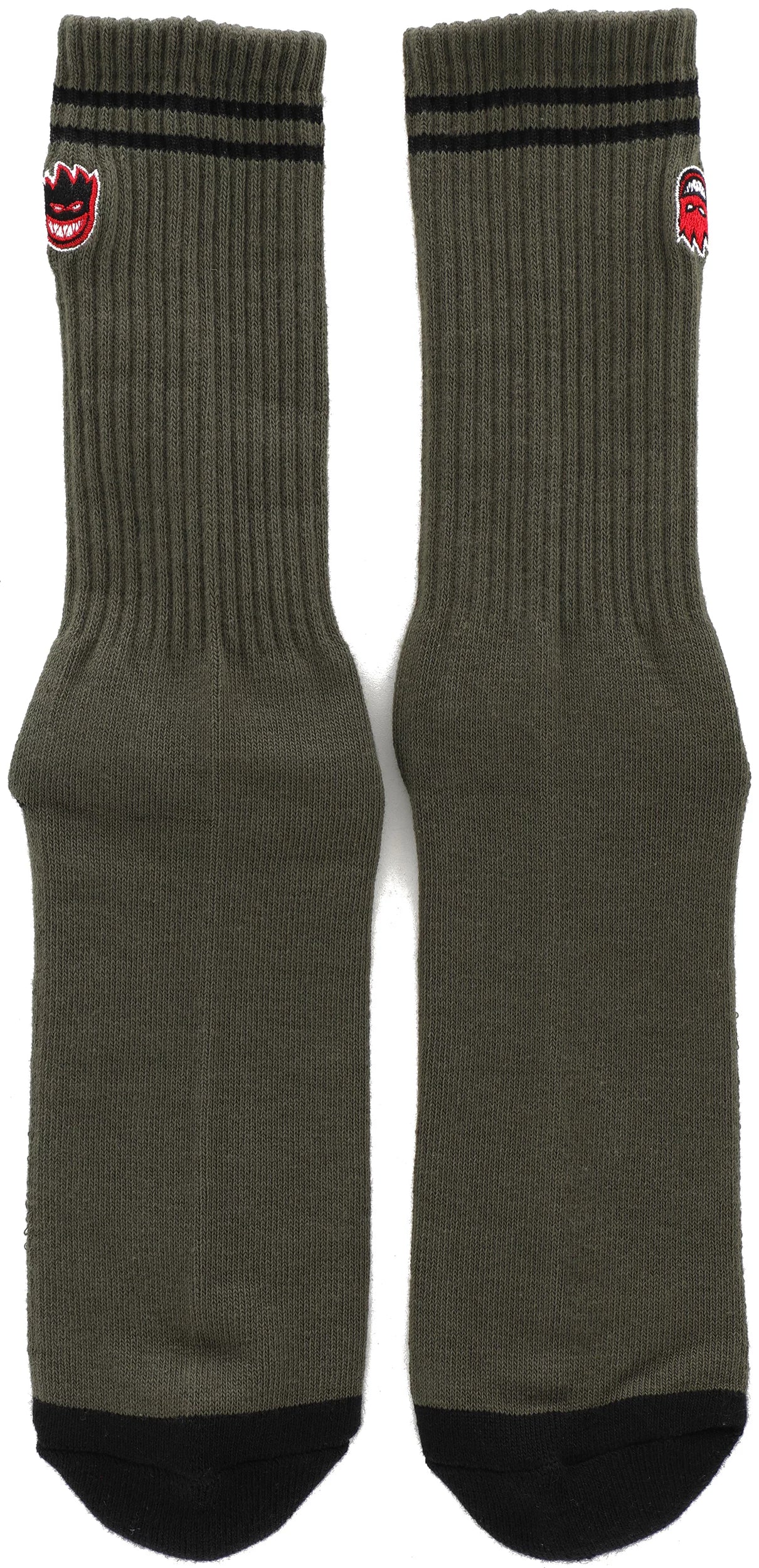Spitfire | Eternal Fill EMB Crew Sock - Olive/Black/Red