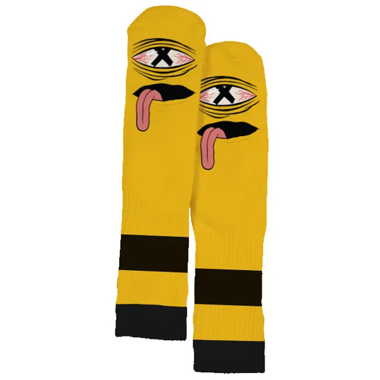Toy Machine | Crossed Out Socks - Mustard