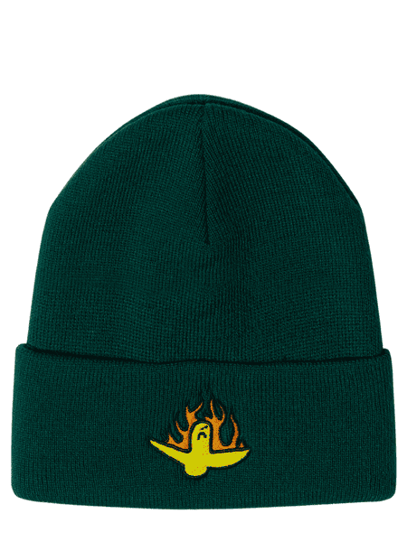 Krooked | Fire Bird Beanie - Dark Green