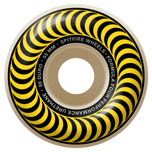 Spitfire | 55mm/99a Forumula Four - Yellow Swirl Classic Shape