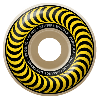 Spitfire | 55mm/99a Forumula Four - Yellow Swirl Classic Shape
