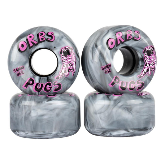 Orbs | 54mm/85a Pugs - Black/White Swirl