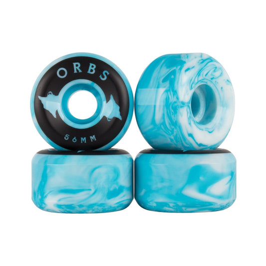 Orbs | 56mm Specter Swirls - Blue/White - 99a
