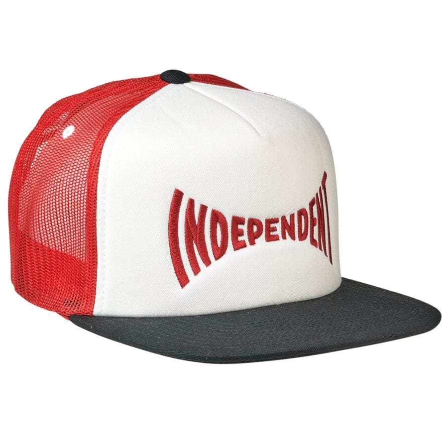 Independent | Span Mesh Trucker Hat - Black/White/Red