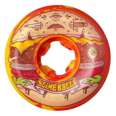 Slime Balls | 56mm Jeremy Fish Burger Speed Balls - Red/Yellow Swirl - 99a