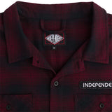 Independent | Tilden Flannel Button Up - Black/Burgundy