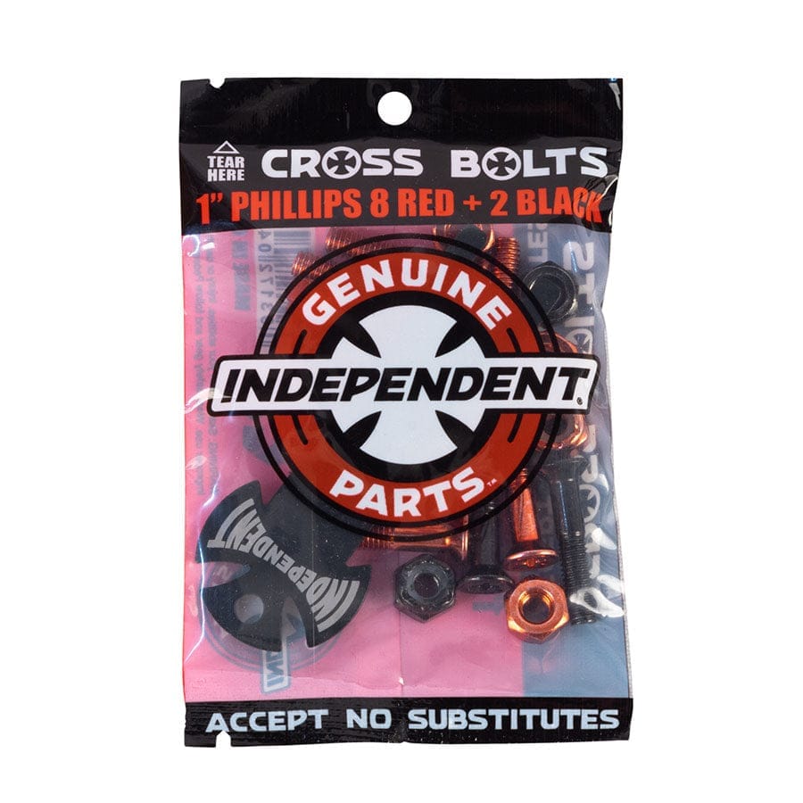 Independent | 1" Red/Black 10 Pack Hardware With Keychain Tool