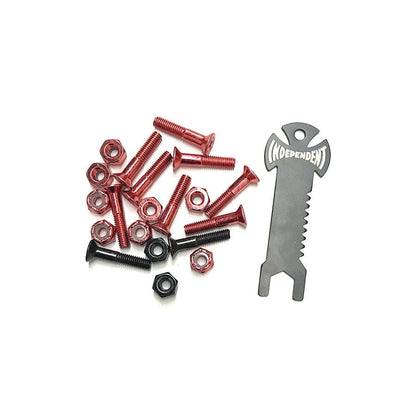 Independent | 1" Red/Black 10 Pack Hardware With Keychain Tool