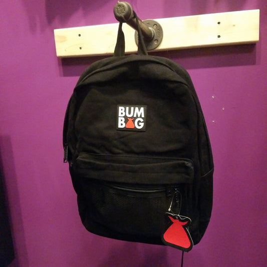 Bumbag | Black - Black/Yellow Striped Inside Backpack